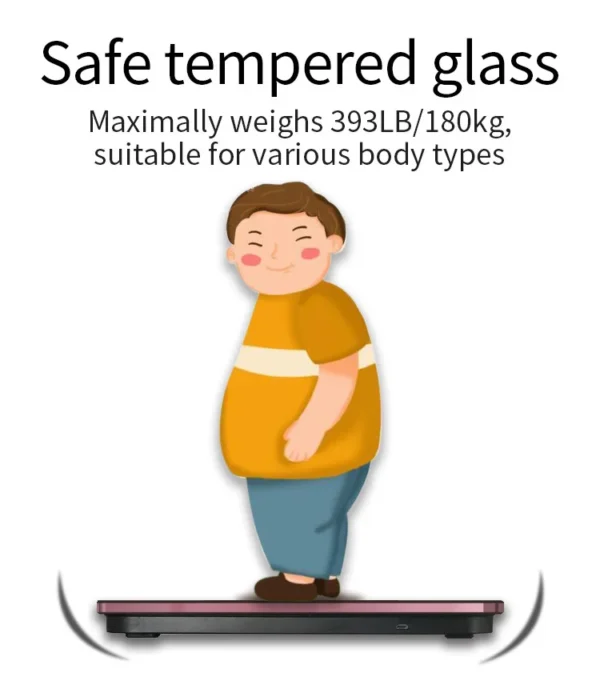 Smart Body Fat Scale Wireless Digital Bathroom Scale Bluetooth Electronic Weight Scale with Smartphone App - Image 20