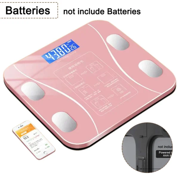 Smart Body Fat Scale Wireless Digital Bathroom Scale Bluetooth Electronic Weight Scale with Smartphone App - Image 10
