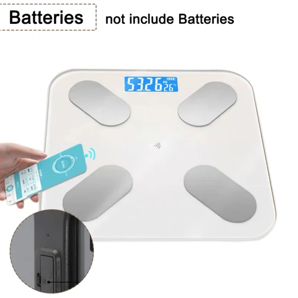 Smart Body Fat Scale Wireless Digital Bathroom Scale Bluetooth Electronic Weight Scale with Smartphone App - Image 7